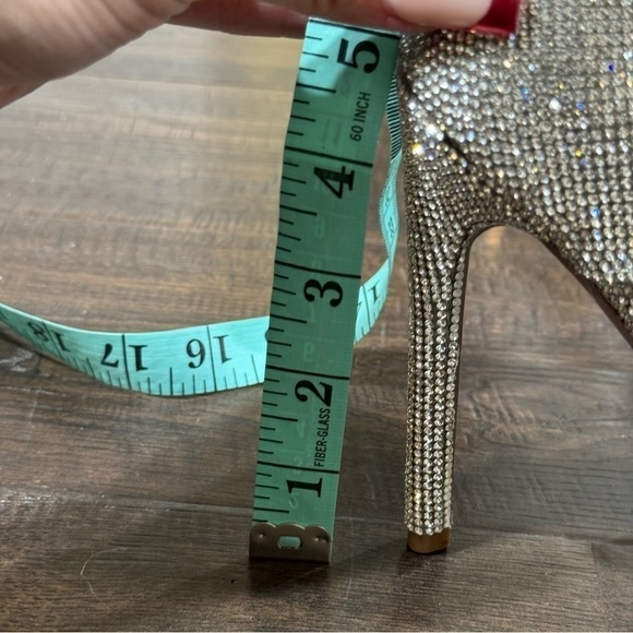 Steve Madden Wonders Rhinestone Pointed-Toe Over The Knee Boots Size 7.5 Women - Picture 10 of 16